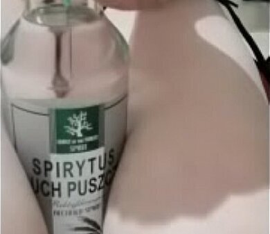 Castration injection Injectiing alcohol into balls.