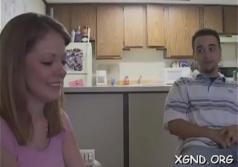 Naked teen lady Ashley with natural gets awesome bang