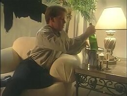 Two-timer John Decker prepared the bottle of cooled champagne for mysterious stranger Angel eyes he has met on the web who really turned to be his wife Stephanie Swift