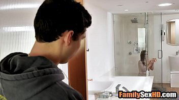 Step sister caught masturbating with dildo bathroom