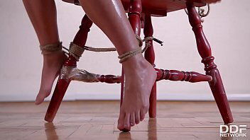 Chair &amp_ Petite Busty Dominatrix Valentina Ricci Humiliates Slim Subby