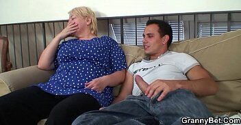 Busty blonde grandma