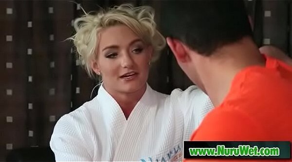 Tony Martinez &amp_ Cali Carter Blondie masseuse gives shower