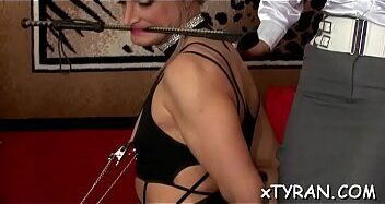 Passionate sweetie Gina Killmer forced to suck sausage