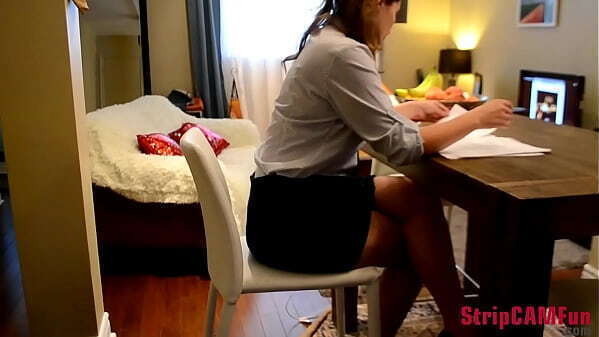 Anjee Lowe Taking Break From Office StripCamFun.com