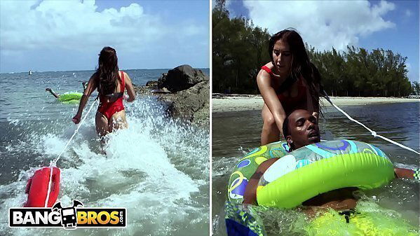 BANGBROS Charlie Gets Into Water, Lifeguard Valerie Saves