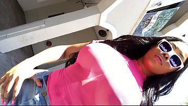 Camsoda Moriah Mills Public Through Lingerie Oiled Ebony