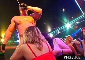 Blond girl swallowing darksome dick