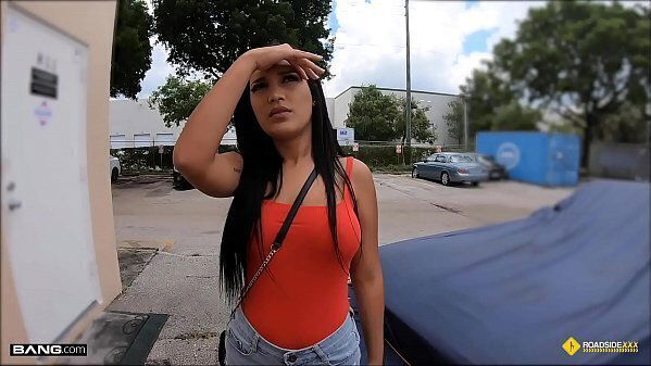 Roadside Stranded Latina Teen Fucks Horny Mechanic