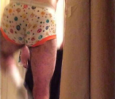 Young secretly filmed changing wears teddy bear undies