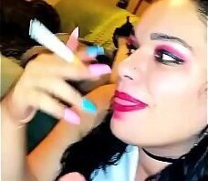 Schoolgirl Shemale Slut Smoking Blowjob