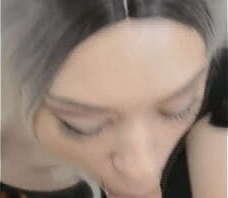 Blonde sucks cock, mouth Snapchat Porno