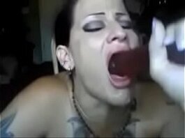 Szandora666 deepthroats Dildo