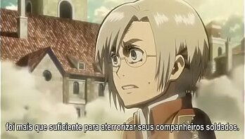 Attack Titan- Epis&oacute_dio &Iacute_cone- Batalha Trost (7)- legendado