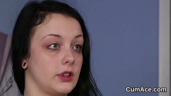 Randy hottie gets sperm load face gulping semen