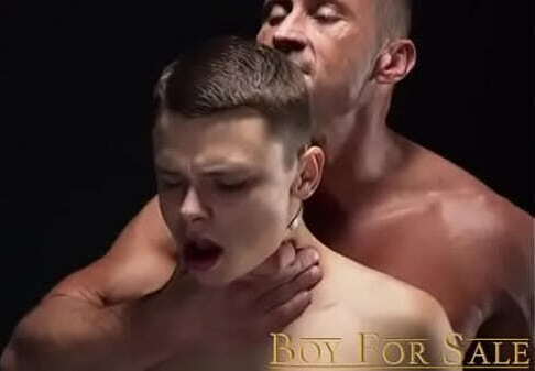 BoyForSale Little slave fucked bareback master'_s huge dick