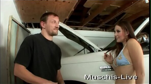 Auto mechanic gets fucked workshop