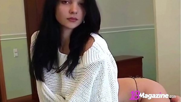 Smoking Brunette Katie Teases Sweater &amp_ Thong!