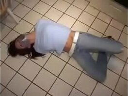 Daphne HogTied and Tape Gagged
