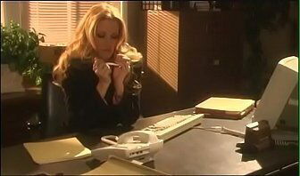 Longhaired took occasion poke administrative assistant Jessica Drake head over heels love with working table