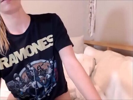 Pale girl slaps butt