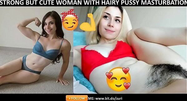 Hairy pussy lady masturbation