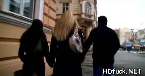 Sexually excited enjoys sensuous throat filled with