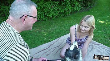 Petite teen blonde takes pussy then gives deepthroat blowjob swallow