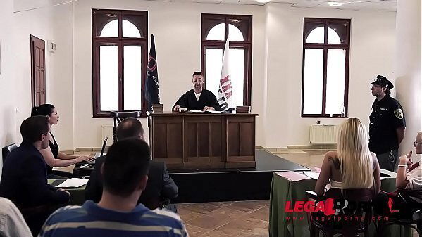 Sexy lawyer Helena Valentine negotiates court with horny Aisha GP362