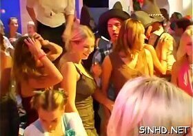 Charming babes are juicy with lusty needs during club partying