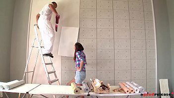 Raunchy teen Demetris gets asshole filled with loads bubbly