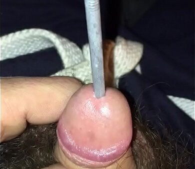 Started pushing stuff into cock,feels amazing