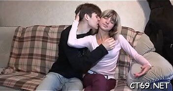 Lewd bitch enjoys riding erected thick knob