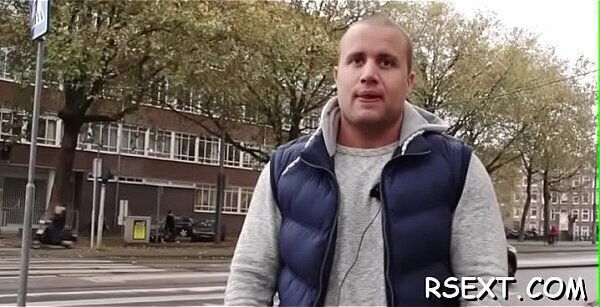 Beautiful hooker gives head gets hairless love tunnel licked