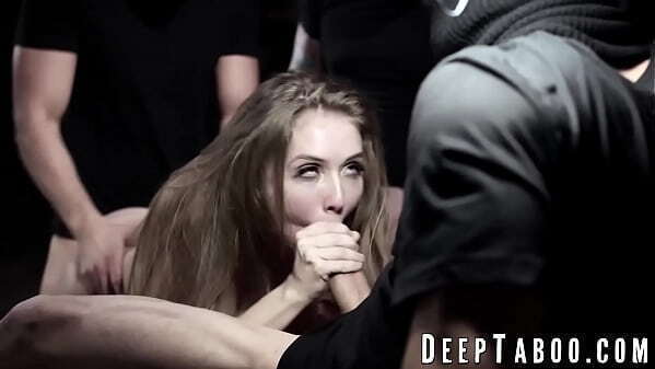 Busty teen Lena Paul gangbanged dick masked thugs