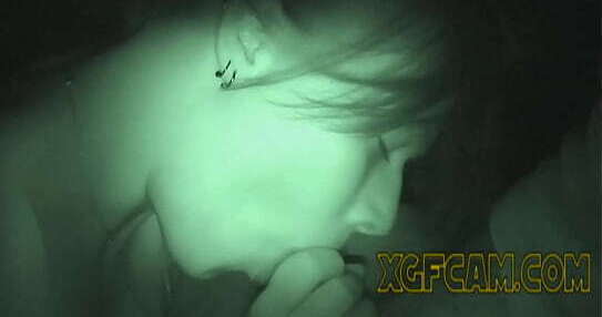 Horny girlfriend blowjob night vision