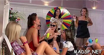 Eager whores get blasted and then fucked by hung dudes