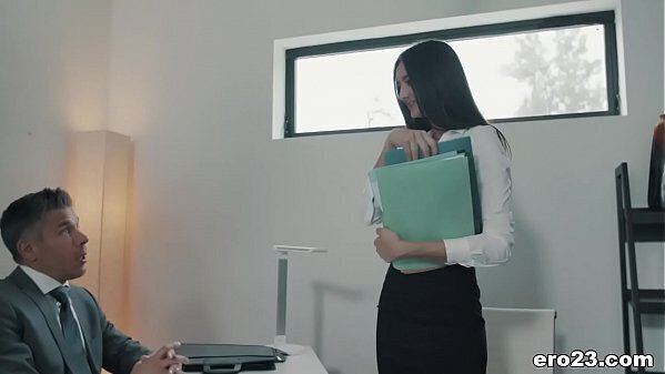secretary cocked boss Eliza Ibarra Mick Blue