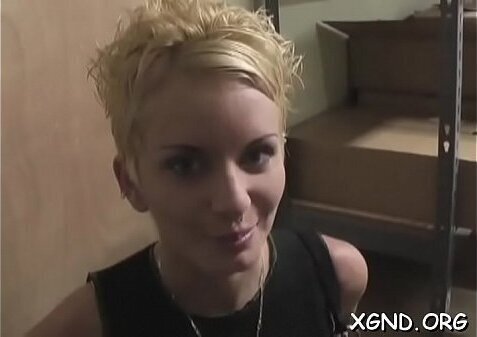 Drunk non-professional girl enjoys drilling harsh modes