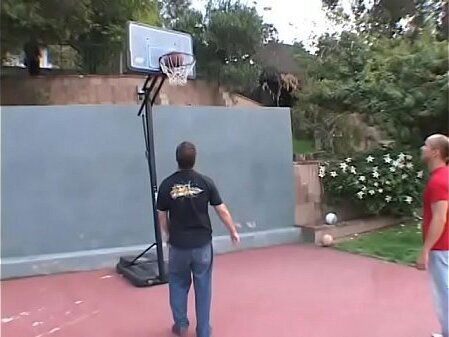 Three randy white dudes bang lusty black chick Lady Armani after game basketball