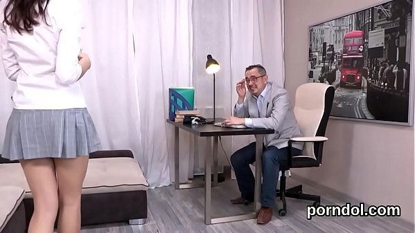 Fervid college girl is tempted and penetrated by older schoolteacher