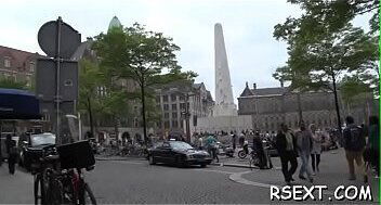 Curvy hooker with huge boobs gives head and bonks wildly