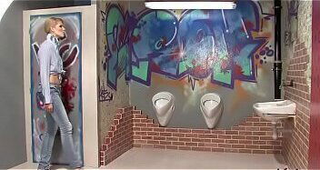 Horny mature sucks fake gloryhole gets messy