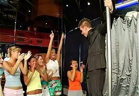 Plenty excited girls enjoy fucking hardcore party