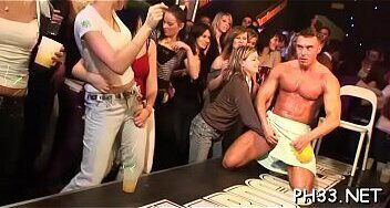 Tons of blow job from blondes and massing bang at night club