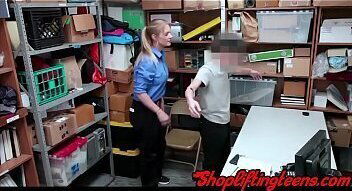 Naughty teen shoplifter gets railed mall