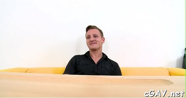 Cute young homosexual gets raunchy vile drilling