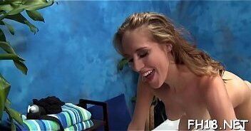 eighteen year gets fucked hard from behind massage therapist