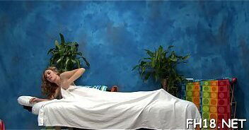 Sexy eighteen year cutie gets fucked hard doggy position massage therapist