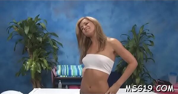 Captivating massage girl strips demonstrating amazing